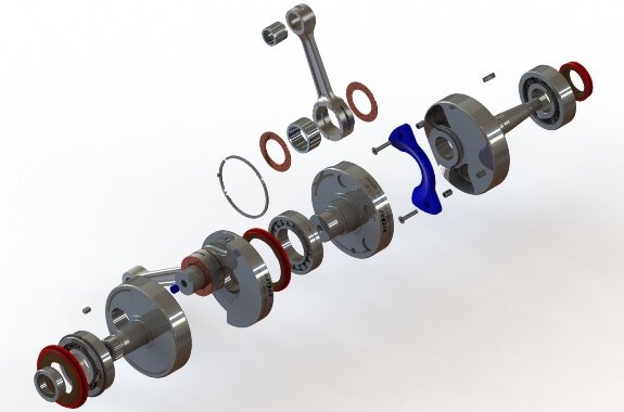 RGR CRANKSHAFT B. O. M. EXPLODED VIEW